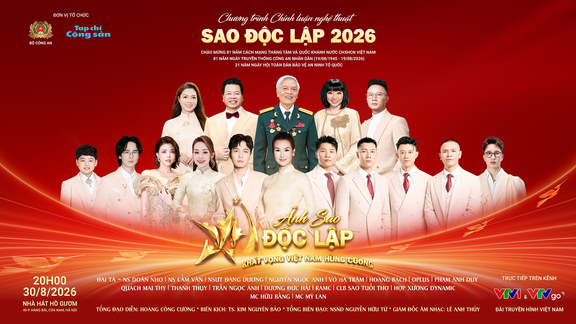 Chương trình chính luận nghệ thuật “Sao Độc lập” diễn ra tối ngày 30-8